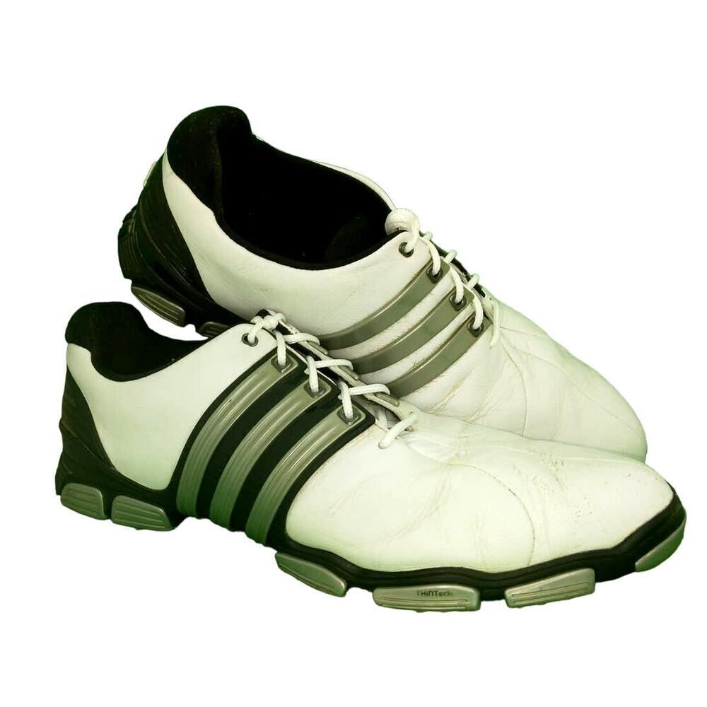 Adidas Tour 360 A-Line Mens Golf Shoes - White/Black/Gray - Size: 11.5